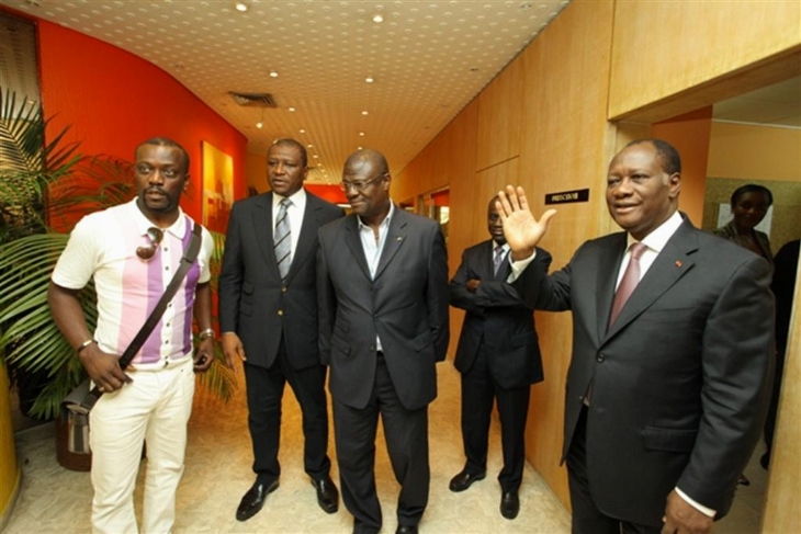 Audiences du chef de l`Etat, hier : Le président Ouattara a reçu les nouveaux responsables de la TCI et la star de la musique Meiway